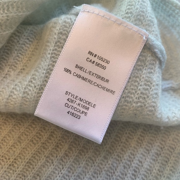 Joie Lightweight Cashmere Boatneck Sweater in Soft Blue | Small - Picture 6 of 7